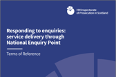 Front cover of the Terms of Reference for Enquiry Point inspection