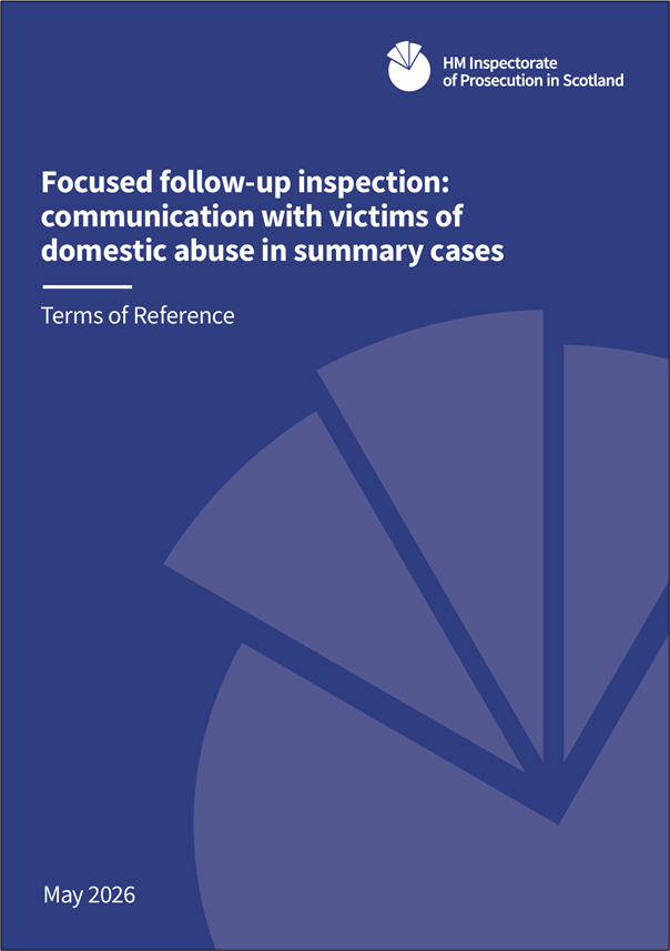 Front cover of Terms of Reference for focused follow-up inspection